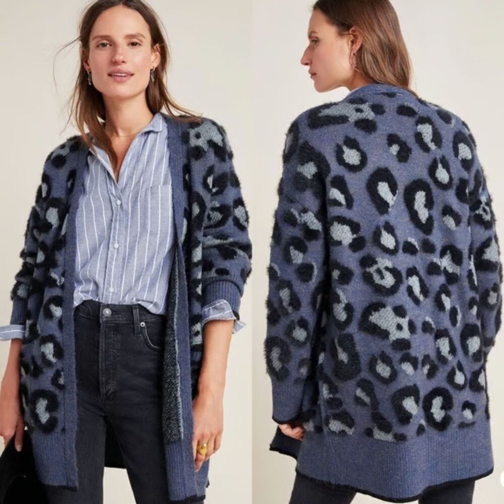 Anthropologie (RD Style) Kira Eyelash Sweater - Leopard - M